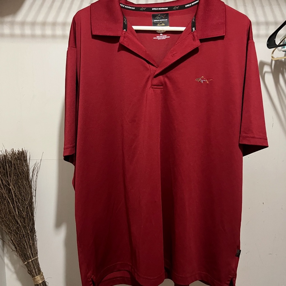 Greg Norman Collection Deep Red Polo Shirt